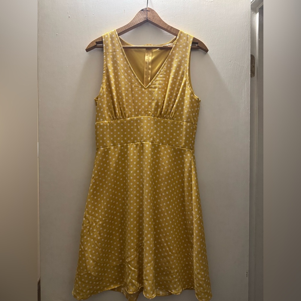 Miami Gold Polka Dot Dress Size Small